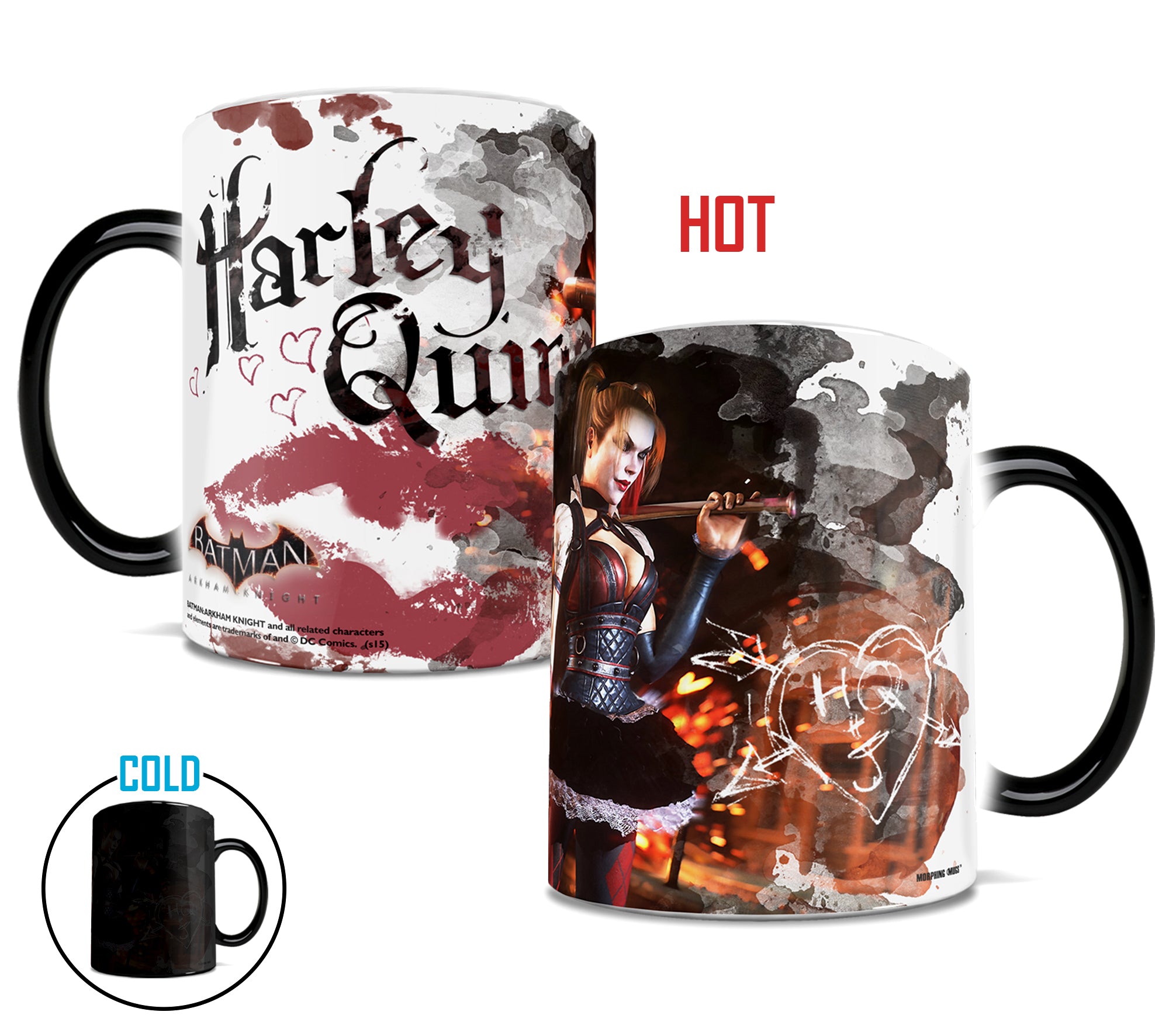 DC Comics (Batman: Arkham Knight - Kisses From Harley) Morphing Mugs® Heat-Sensitive Mug MMUG190